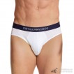 Quần lót nam Emporio Armani Pure Cotton Brief 3-pack Marine/Printed Eclipse/White